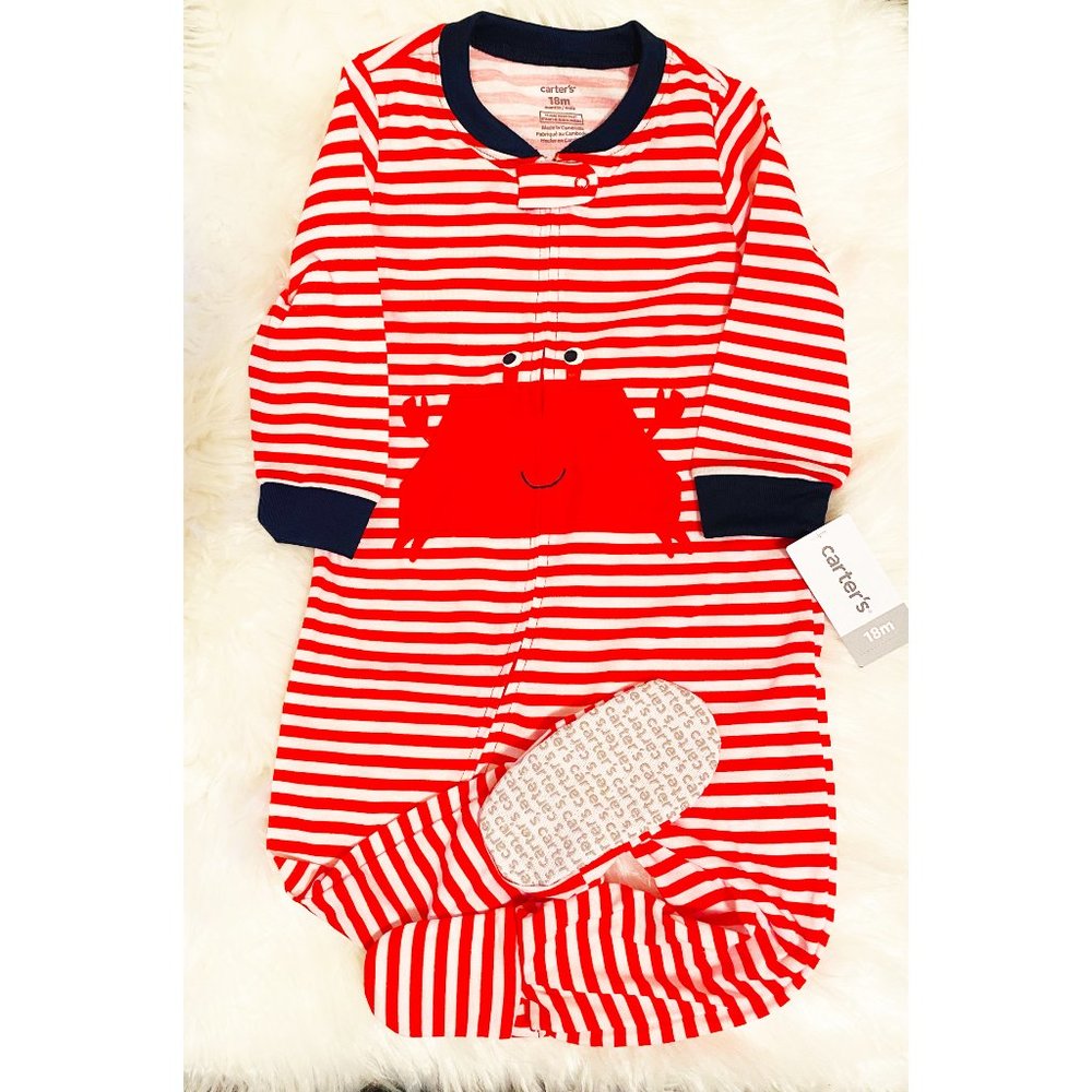 Carter's 1-Piece Crab Poly Footie PJs